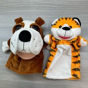 BIG MOUTH DOG AND MELISSA & DOUG 9” TIGER HAND PUPPETS